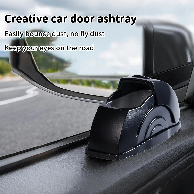Car Door Ashtray Mounted Smokeless Ash Tray With Lid Portable Auto Truck Trash Bin Garbage Can Home Vehicle Dual Use Ash Tray
