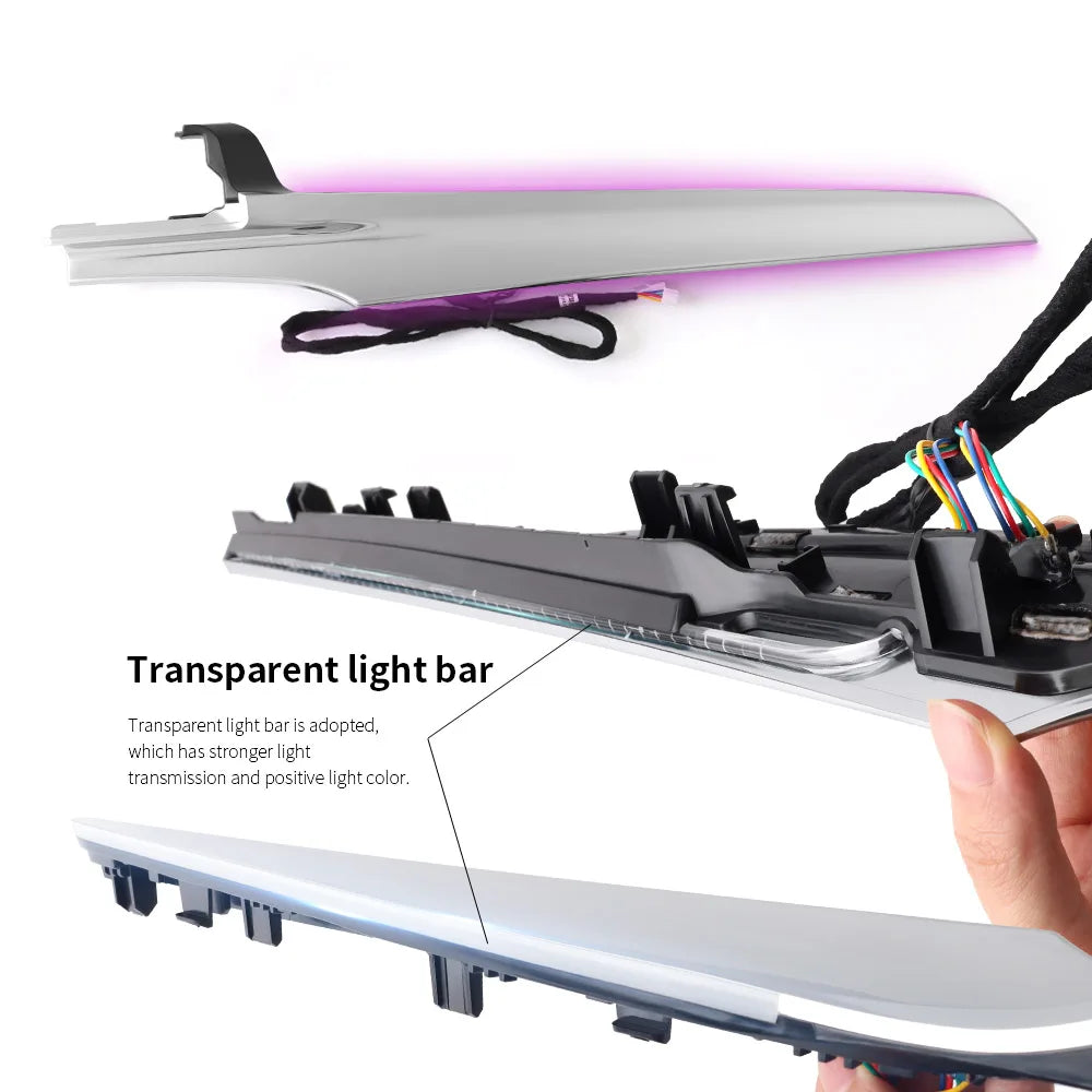 3/64 Color For Mercedes-Benz C/GLC class W205 X253 LHD Co-pilot Led Neon Ambient Light Passenger Atmosphere Lamp Dashboard 15-21