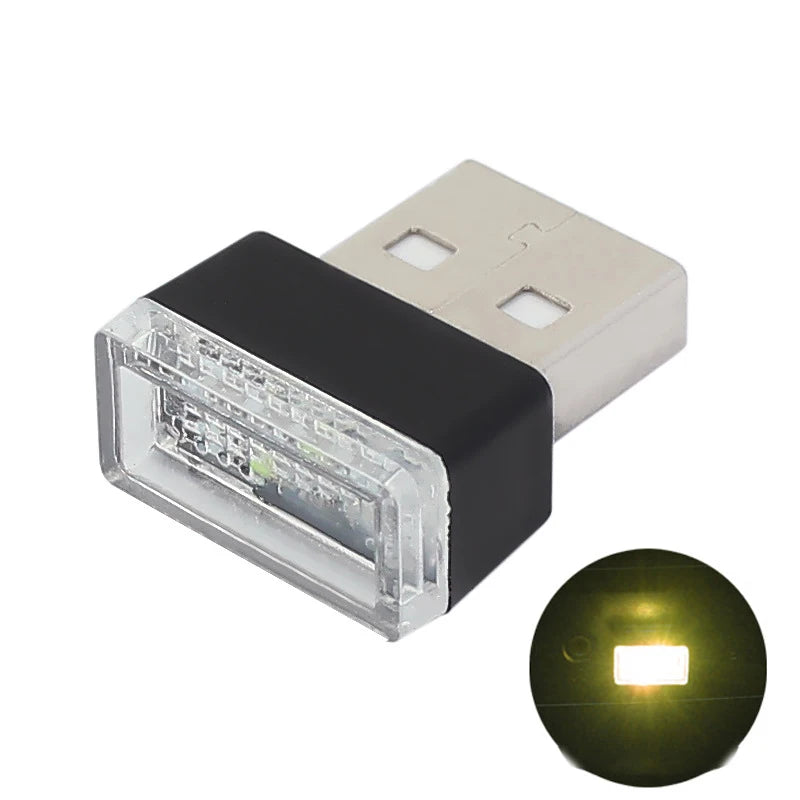 1pc Car Mini USB LED Atmosphere Lights Auto Interior Lights Decoration Emergency Lamp Auto Colorful Light for Car Accessories