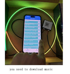 14/18 in 1 Led Acrylic Car Ambient Light RGB 64 213 Color Symphony Acrylic APP Streamer Atmosphere Lamp Kit One Zone Dual Zone