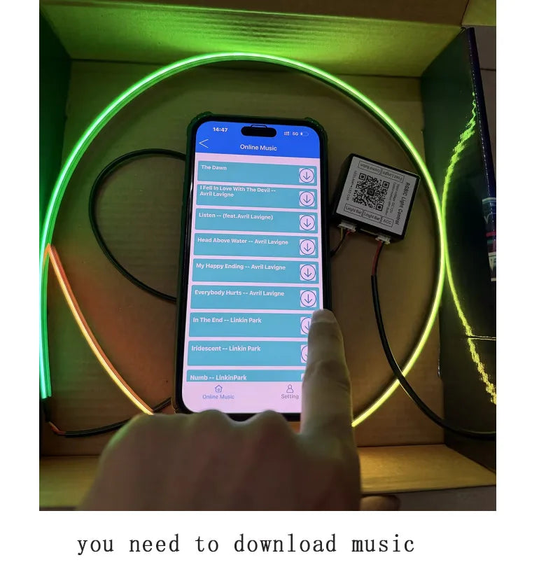 14/18 in 1 Led Acrylic Car Ambient Light RGB 64 213 Color Symphony Acrylic APP Streamer Atmosphere Lamp Kit One Zone Dual Zone