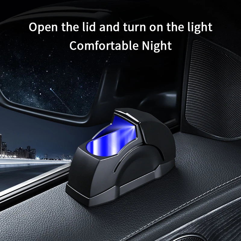 Car Door Ashtray Mounted Smokeless Ash Tray With Lid Portable Auto Truck Trash Bin Garbage Can Home Vehicle Dual Use Ash Tray