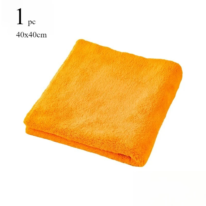 Microfiber Towel Ultra-Soft Car Washing Cloth 40x40cm Scratch-Free Drying Cloth for Car Detailing Cleaning Rag 1/2/3 pcs