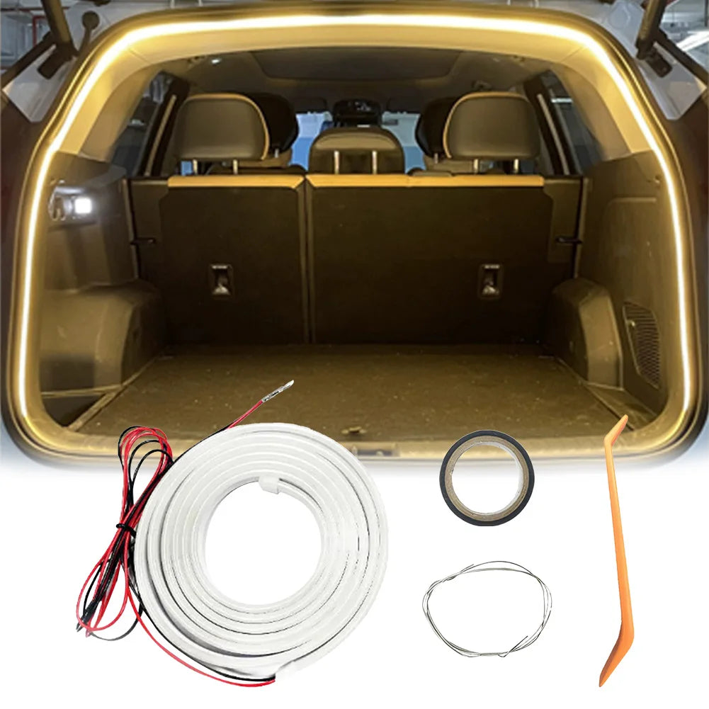 Car Trunk Light Strip High Brightness LED Tail Box Light Strip Automatic Sensing Tailgate Atmosphere Light Car Interior Decor