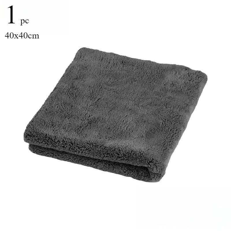 Microfiber Towel Ultra-Soft Car Washing Cloth 40x40cm Scratch-Free Drying Cloth for Car Detailing Cleaning Rag 1/2/3 pcs
