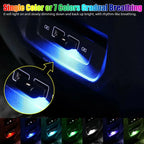 Wireless RGB Car Ambient Light, Mini USB Powered with App/Remote Control for Customizable Interior Atmosphere