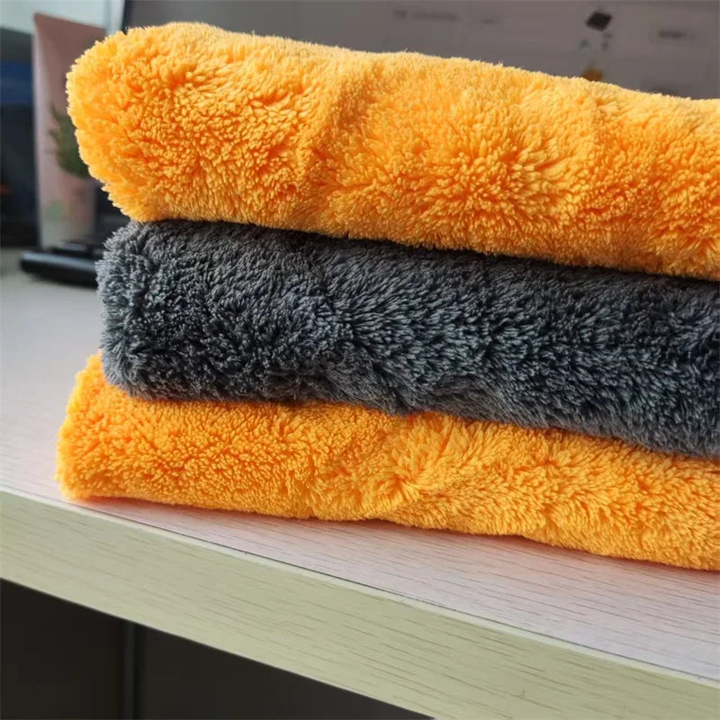 Microfiber Towel Ultra-Soft Car Washing Cloth 40x40cm Scratch-Free Drying Cloth for Car Detailing Cleaning Rag 1/2/3 pcs