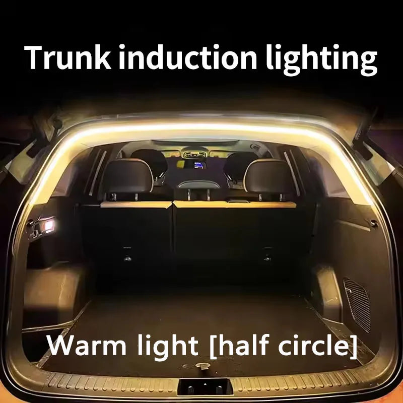 Car High Brightness Trunk Lighting Ambient Light Interior Decoration LED Wiring Free Automatic Sensing Tailgate Light Strip