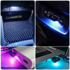 Wireless RGB Car Ambient Light, Mini USB Powered with App/Remote Control for Customizable Interior Atmosphere