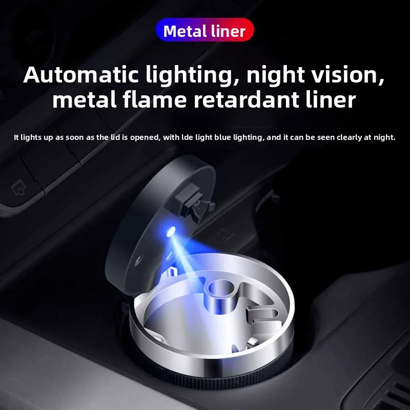 Universal Car LED Ashtray Garbage Coin Storage Cup Container Cigar Ashtray Holder Auto Interior Accessories Auto LED Ashtray Kit