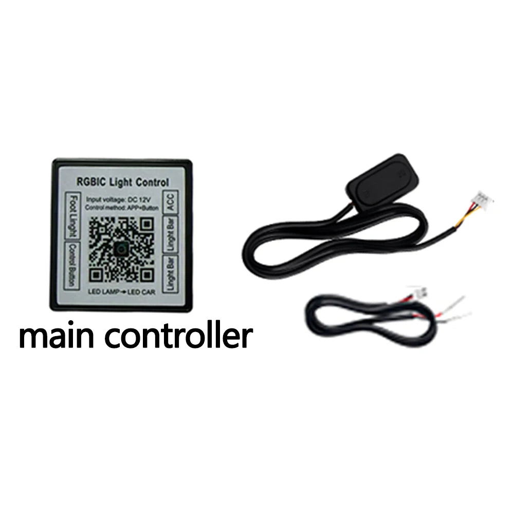 6/10/14/18/22 in 1 LED Symphony Ambient Light Car Interior Full Color Streamer RGB Neon Acrylic Strip Decoration Atmosphere Lamp