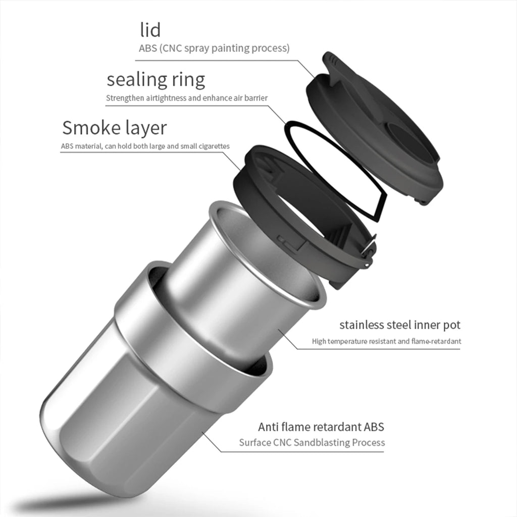 1PC Car Ashtray Creative Coffee Cup Ashtray With Lid LED Light Garbage Storage Container Car Interior Auto Decor Accessories