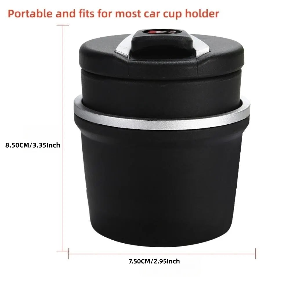 1PC LED Portable Car Ashtray with Automatic Light Indicator Creative Cigarette Ash Holder Cup Car Cup Holder Accessory