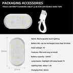 Wireless Led Lights for Car Interior, Car Led Lights Interior, USB Rechargeable Automotive Neon Accent Light Decorative Lamps