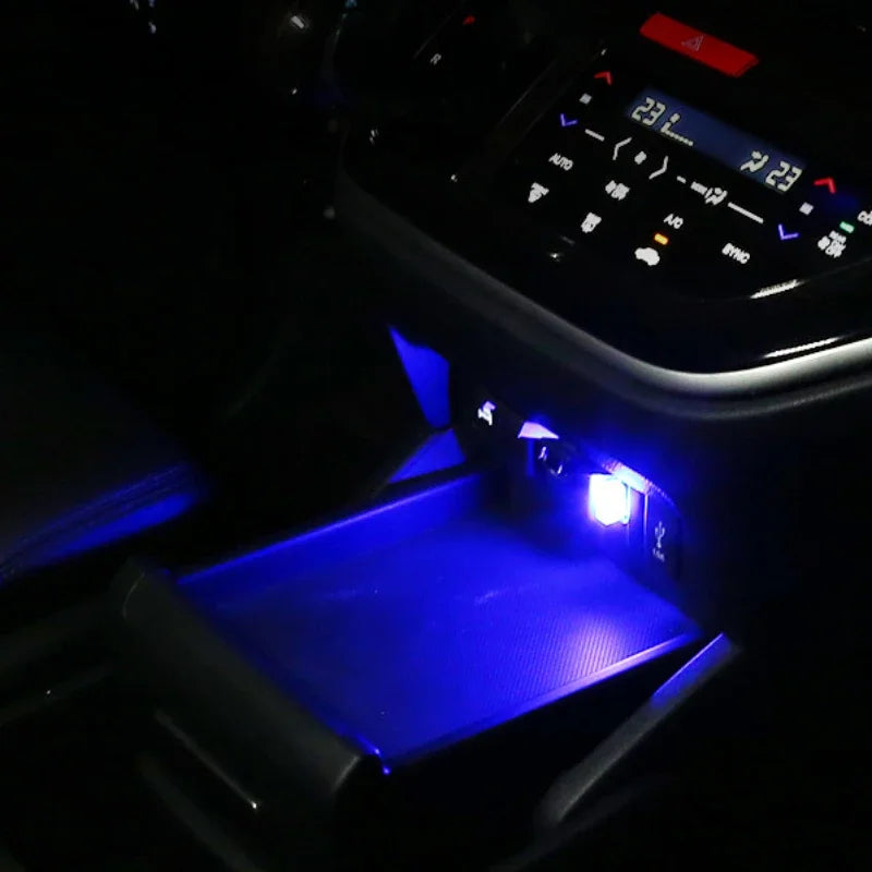1pc Car Mini USB LED Atmosphere Lights Auto Interior Lights Decoration Emergency Lamp Auto Colorful Light for Car Accessories