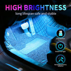 Led Car Foot Ambient Strip Light With USB Cigarette Auto Interior Ambient Decorative Lamps 12V Car Accessories