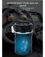 Car Cigarette Ashtray Cup With Lid With LED Light Portable Detachable Vehicle Ashtray Holder Cigarette Ashtray Auto Accessories