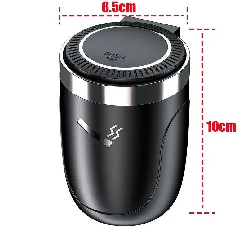 Car Cigarette Ashtray Cup With Lid With LED Light Portable Detachable Vehicle Ashtray Holder Cigarette Ashtray Interior Parts