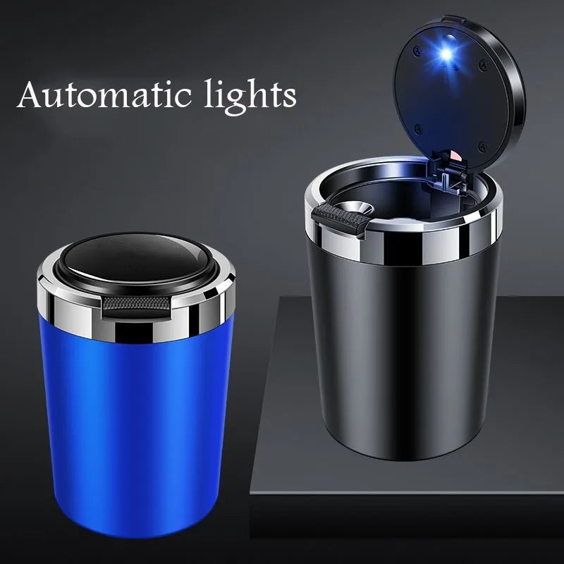NEW Creative car ashtray with blue LED light metal liner suitable for BMW X1 X2 X3 X4 X5 X6 1 3 5 7 Series F40 F30 F20 F10 F34