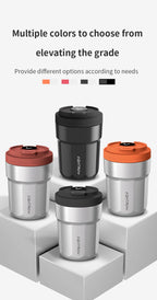 1PC Car Ashtray Creative Coffee Cup Ashtray With Lid LED Light Garbage Storage Container Car Interior Auto Decor Accessories