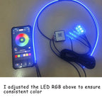 14/18 in 1 Led Acrylic Car Ambient Light RGB 64 213 Color Symphony Acrylic APP Streamer Atmosphere Lamp Kit One Zone Dual Zone