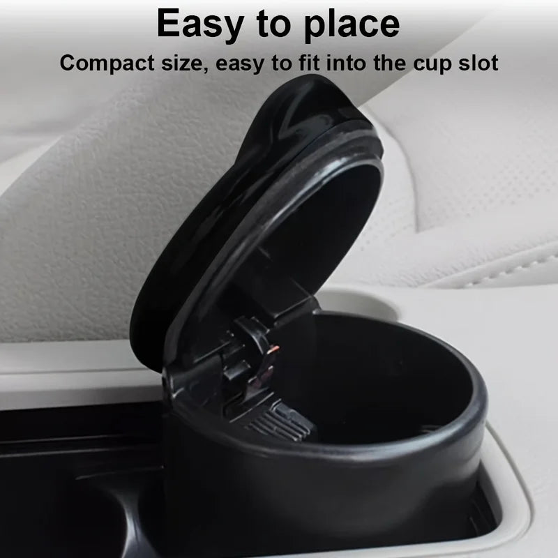 Lcars Car Ashtray, Ash and Garbage Storage with Lid, No Odor in the Car, Car Interior Accessories