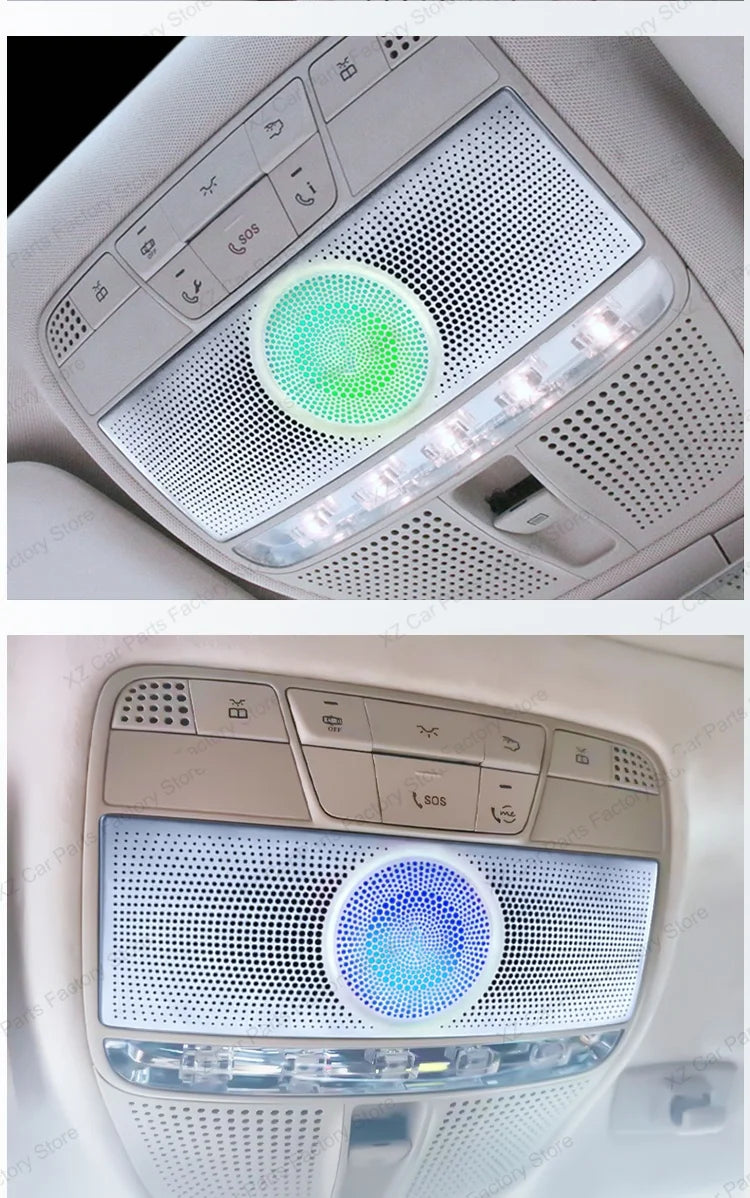 3/64 Colour Car LED Ambient Light for Mercedes-Benz C/GLC Class Coupe W205 C43 C63 X253 LED Door Speaker Cover Vents RetrofitSet