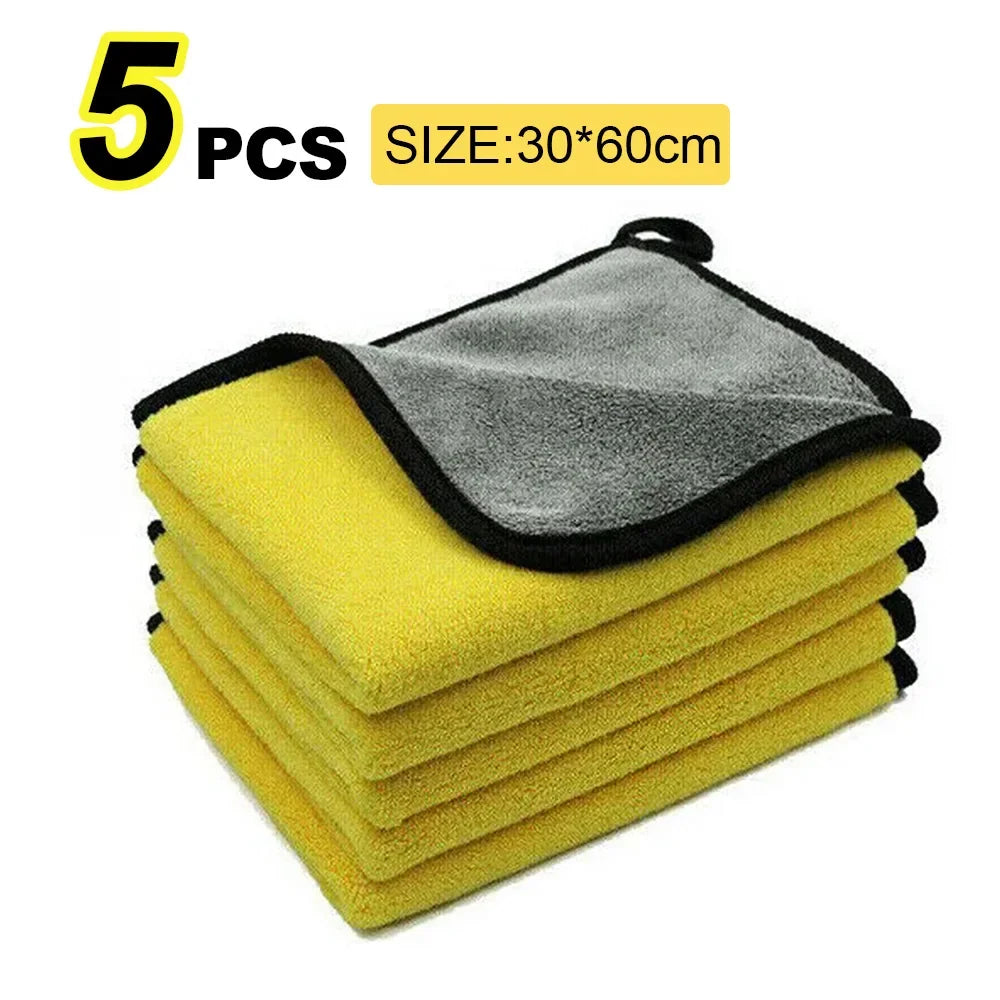Car Wash Microfiber Towel 30x30/60CM Car Cleaning Drying Cloth Hemming Car Care Cloth Detailing Car Wash Towel