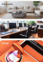 New Car Ashtray Creative Coffee Cup Style Car Ashtray with Lid 7 Color LED Light Metal Lining & ABS Shell Garbage Storage Cup