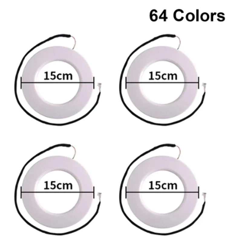 Dual Zone 18/22 in 1 Ambient Light Parts 64 Colors RGB Main Controller Sub Controller Speaker Lights 35/75/110cm Light Strips