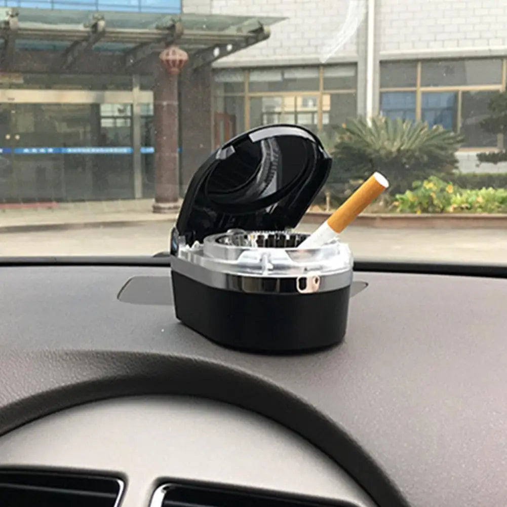 Car Ashtray with Blue LED Light Holder for Truck SUV Auto Cigarette Lighter Odor Eliminator Interior Accessory Dropshipping