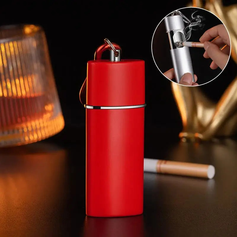 Portable Ashtray with Keychain Drawer Ash Holder Stainless Steel Cigarette Tray for Outdoor Car Travel Mini Ashtray Container