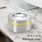 2025 new stainless steel car ashtray seal rotating car anti-ash flying cylinder large metal creative car