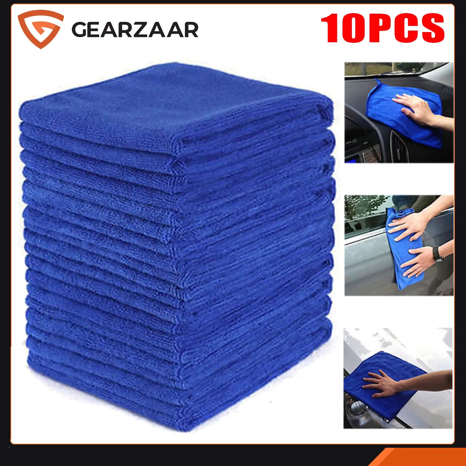 10 X LARGE MICROFIBRE CLEANING AUTO CAR DETAILING SOFT CLOTHS WASH TOWELS DUSTER