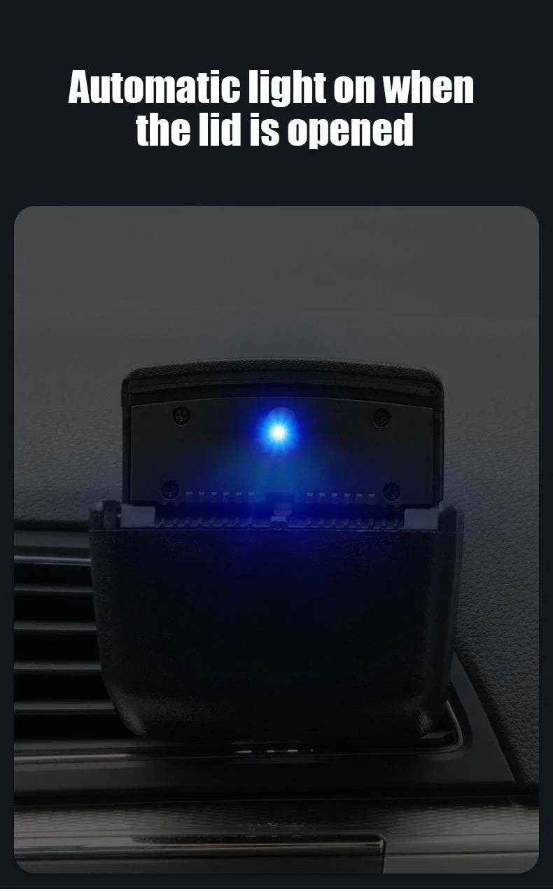 Universal Car Ashtray With Led Lights Auto Cigarette Smokeless Portable Ash Tray With Cover Creative Multi-function Car Supplies