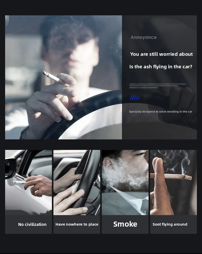 Car Ashtray Cigarette Butt Holder Container Accessories for Volvo XC40 XC60 XC90 S40 60 Portable One-Button Opening Car Ash Tray