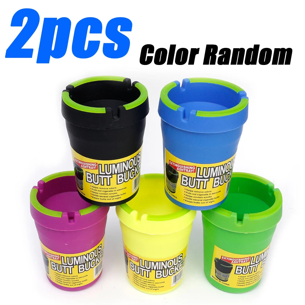 Protable Car Cigarette Ashtray Easy To Clean Hotel Household Drop-resistant Candy Color Office Home Ashtray Accessories