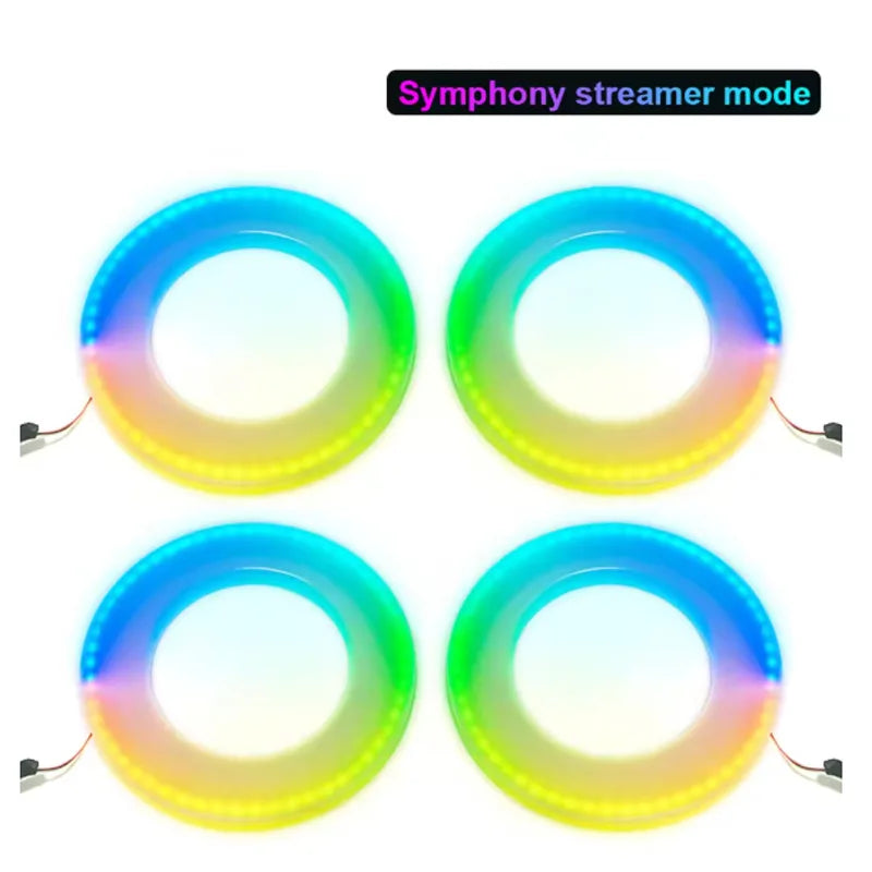 18/22 in 1 Car Hidden Ambient Light Neon Symphony RGB Rainbow Backlight Smoke Matt Black Acrylic Ambient Matt Lamp 12V Dual Zone