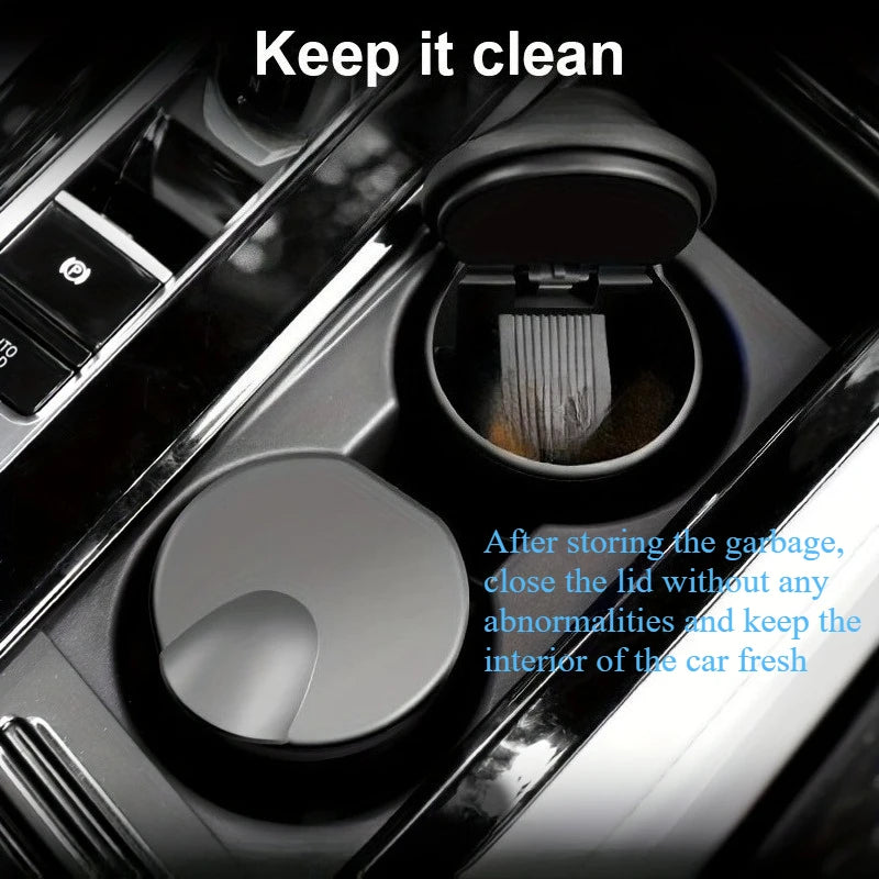 Lcars Car Ashtray, Ash and Garbage Storage with Lid, No Odor in the Car, Car Interior Accessories