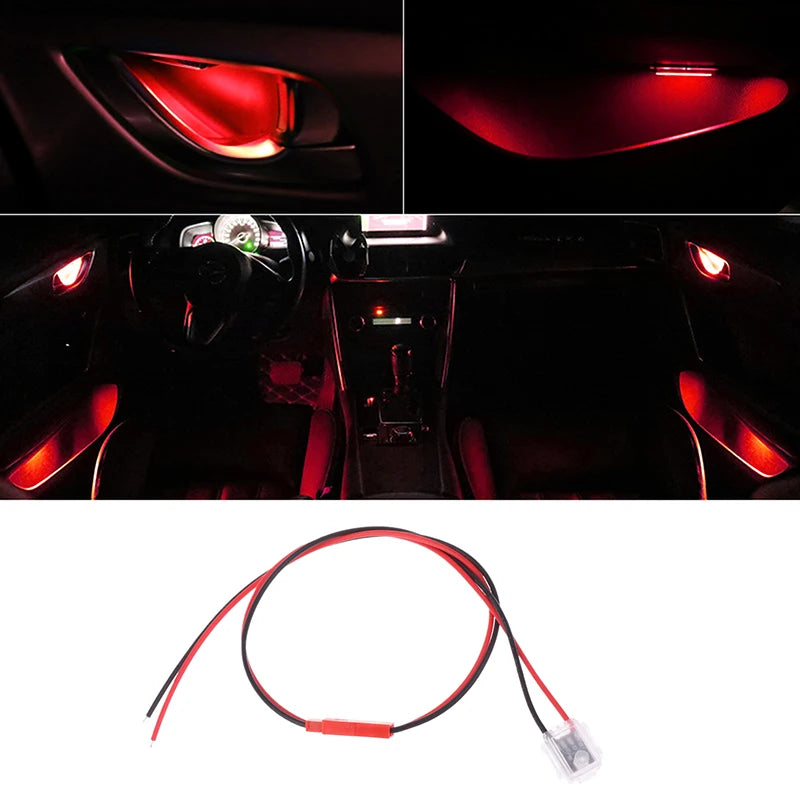 LED Ambient Light Transparent Lamp Body Circular Car Inner Bowl Light Door Handle Lights Handrail Lights Decorative Lamp