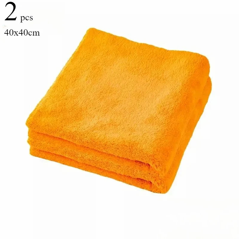 Microfiber Towel Ultra-Soft Car Washing Cloth 40x40cm Scratch-Free Drying Cloth for Car Detailing Cleaning Rag 1/2/3 pcs
