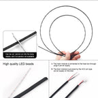 18 in 1 Dual Zone Symphony 64 Colors Streamer Car Ambient Light RGB Interior Rainbow Acrylic Strip Atmosphere Lighting kit App