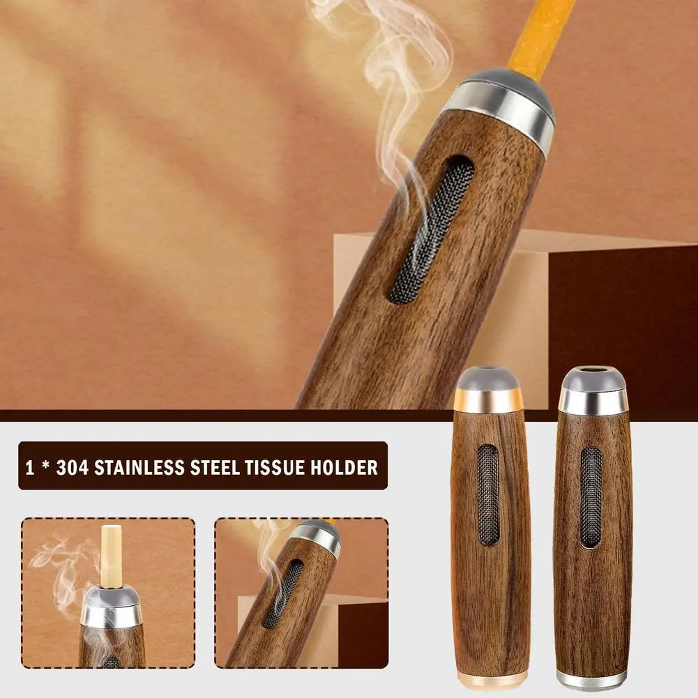 Mini Walnut Ashtray Multifunctional Car Anti-flying Ash Free Ash Environmental Protection Cigarette Cover Car Ashtray