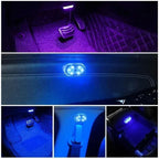 Wireless Led Lights for Car Interior, Car Led Lights Interior, USB Rechargeable Automotive Neon Accent Light Decorative Lamps