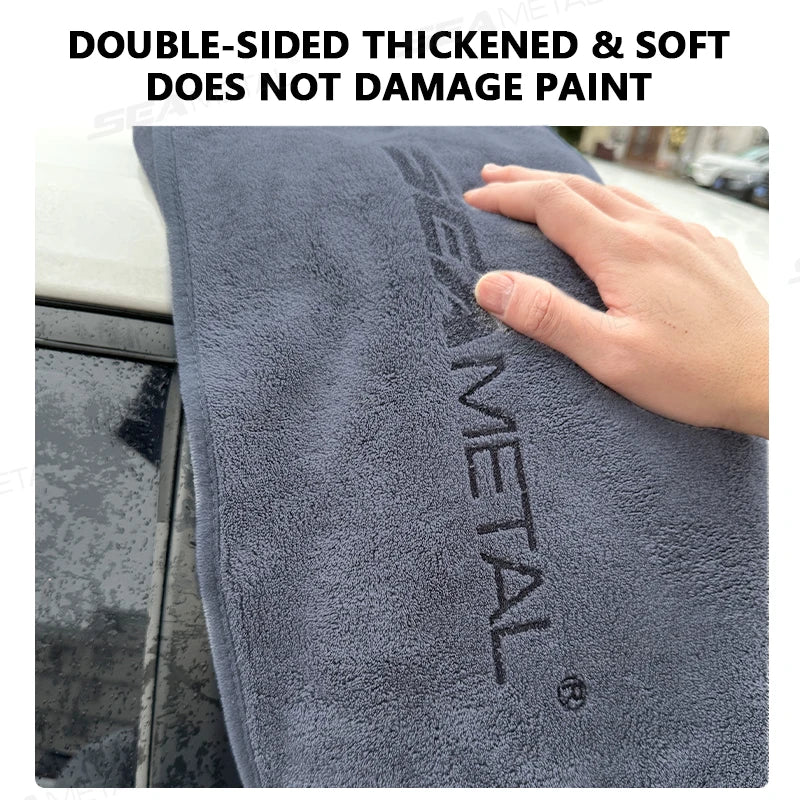 SEAMETAL Car Wash Microfiber Towel 160x60cm Car Cleaning Drying Cloth Extra Large Washing Towels Rags for Car Detailing Care