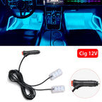 Led Car Foot Ambient Strip Light With USB Cigarette Auto Interior Ambient Decorative Lamps 12V Car Accessories