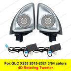 3/64 Colour Car LED Ambient Light for Mercedes-Benz C/GLC Class Coupe W205 C43 C63 X253 LED Door Speaker Cover Vents RetrofitSet