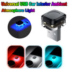 Universal Car USB Led Light Atmosphere Light DC5V Vehicle Ambient Lamp Mini USB LED Light Car Interior Decorations Accessories