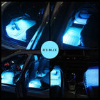 1set 9SMD Car Styling Foot Light Backlight Car Interior Decoration Light Blue with Cigarette Lighter12v Led