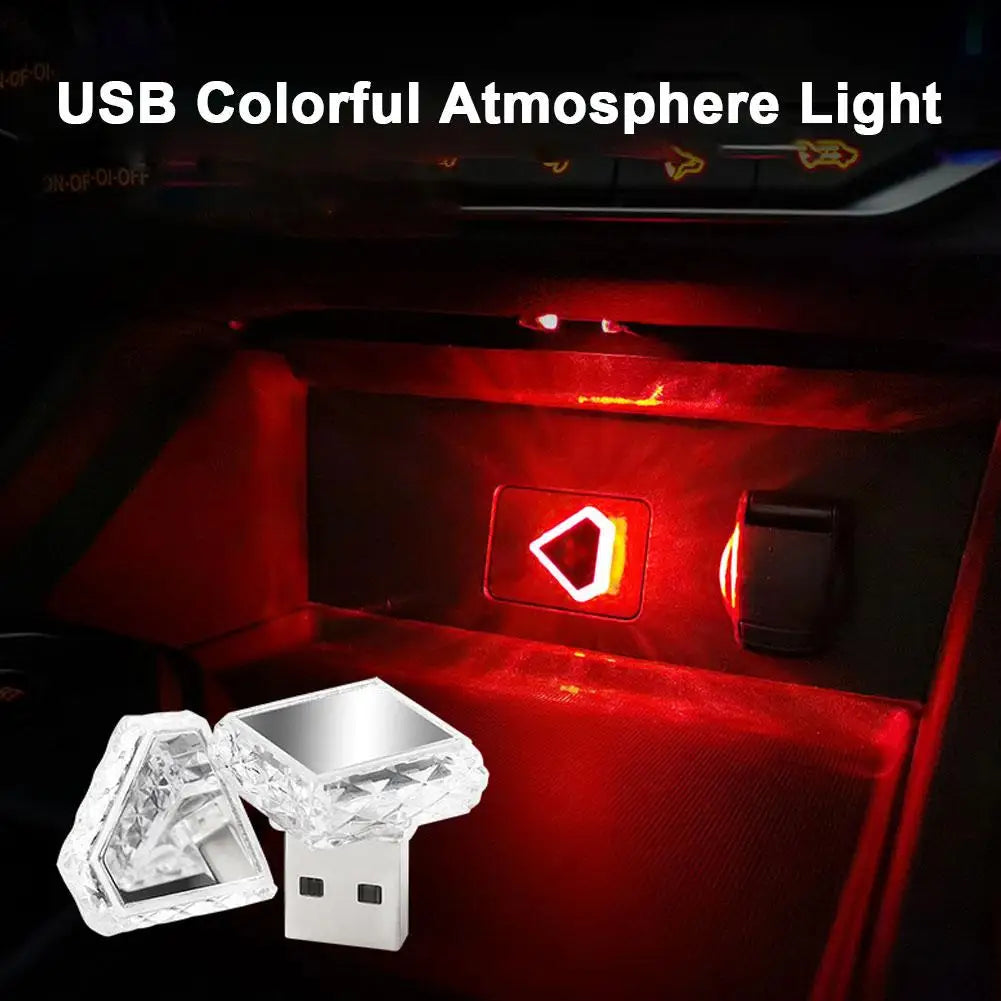Car Interior USB/Type C LED Mood Light Touch Control Night Lamp with 6 Color and 4 Modes for Vehicle Room and More